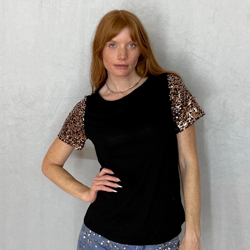 Cotton on Sequin Sleeve Tee